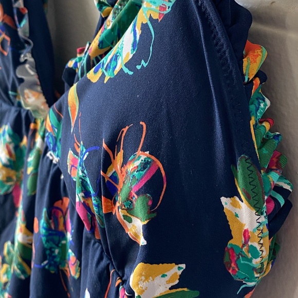 Sea Angel Floral Printed One Piece Bathing Suit - Picture 3 of 5